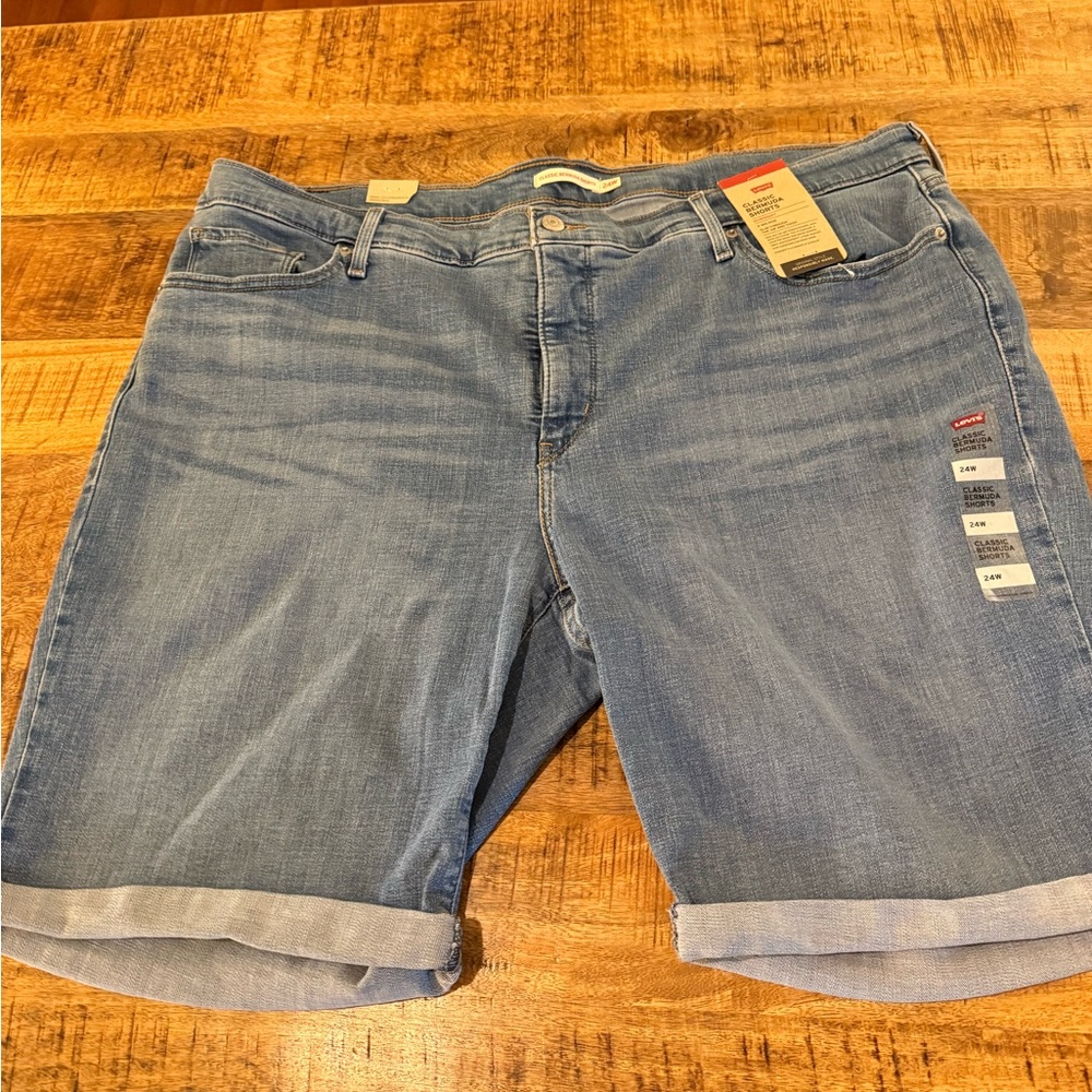 Levi's Blue Jean Shorts Medium Wash Casual